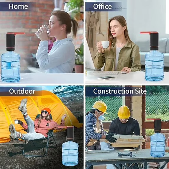 Foldable Automatic Water Dispenser, USB Rechargeable Electric Bottle Water Pump, Portable Water Dispenser for Home Office Travel