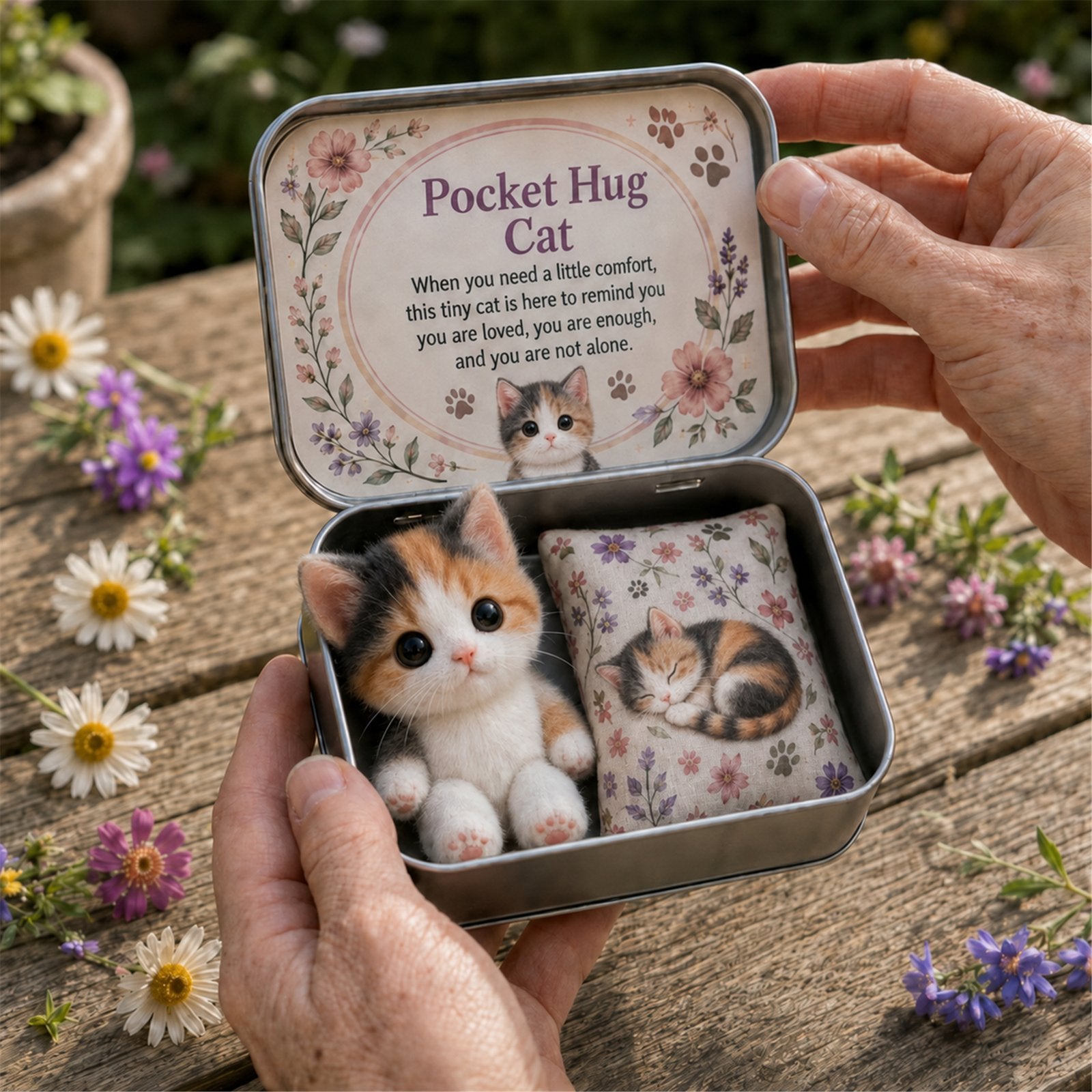 Pocket Hug Plush Keepsake Tin – Mini Comfort Gift