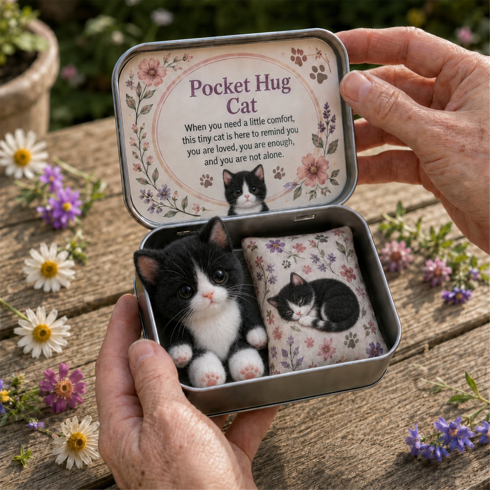 Pocket Hug Plush Keepsake Tin – Mini Comfort Gift