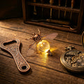 ✨ Such an amazing steampunk firefly! Gear metal body with a glowing glass orb. The moment it lights up at night, it feels like stepping into a magical secret realm🪲