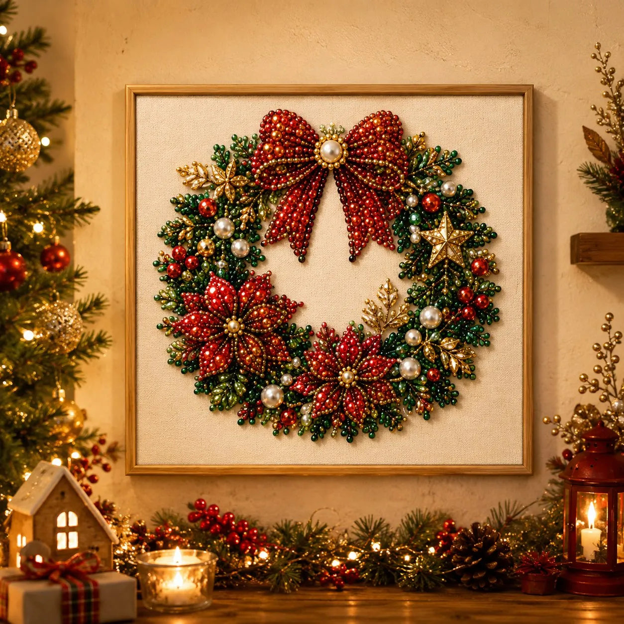 Santa Christmas DIY Pearl Diamond Painting Art Kit