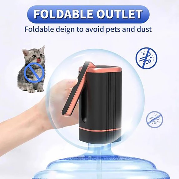 Foldable Automatic Water Dispenser, USB Rechargeable Electric Bottle Water Pump, Portable Water Dispenser for Home Office Travel