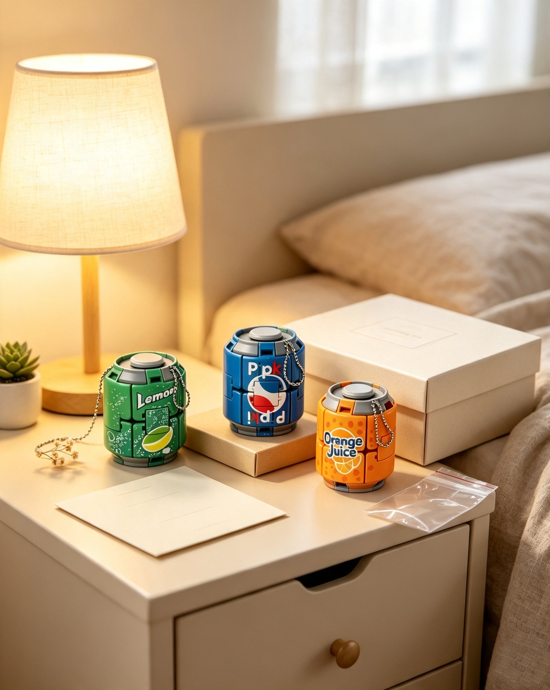 🥤 Office fidget god-tier! A soda can toy that transforms and doubles as a keychain. One press, instant stress relief. Want all three!🧩✨