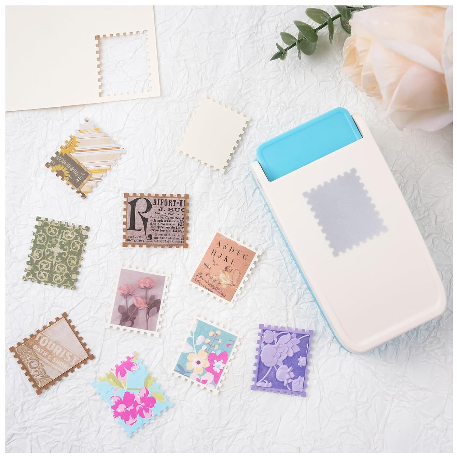 ✉️ Tear off the serrated edges of time. A small paper punch folding all your poetry and tenderness into this paper-made "stamp."