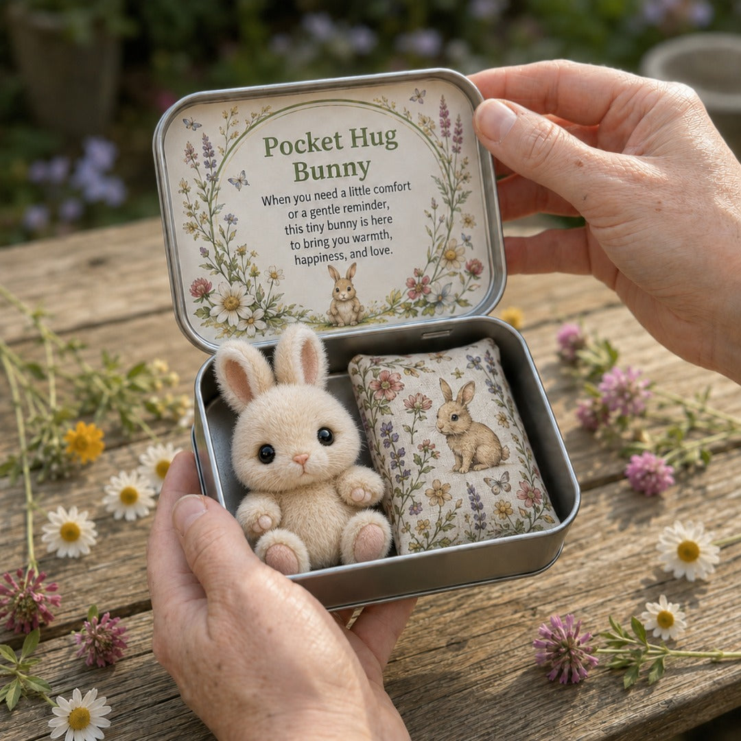Pocket Hug Plush Keepsake Tin – Mini Comfort Gift