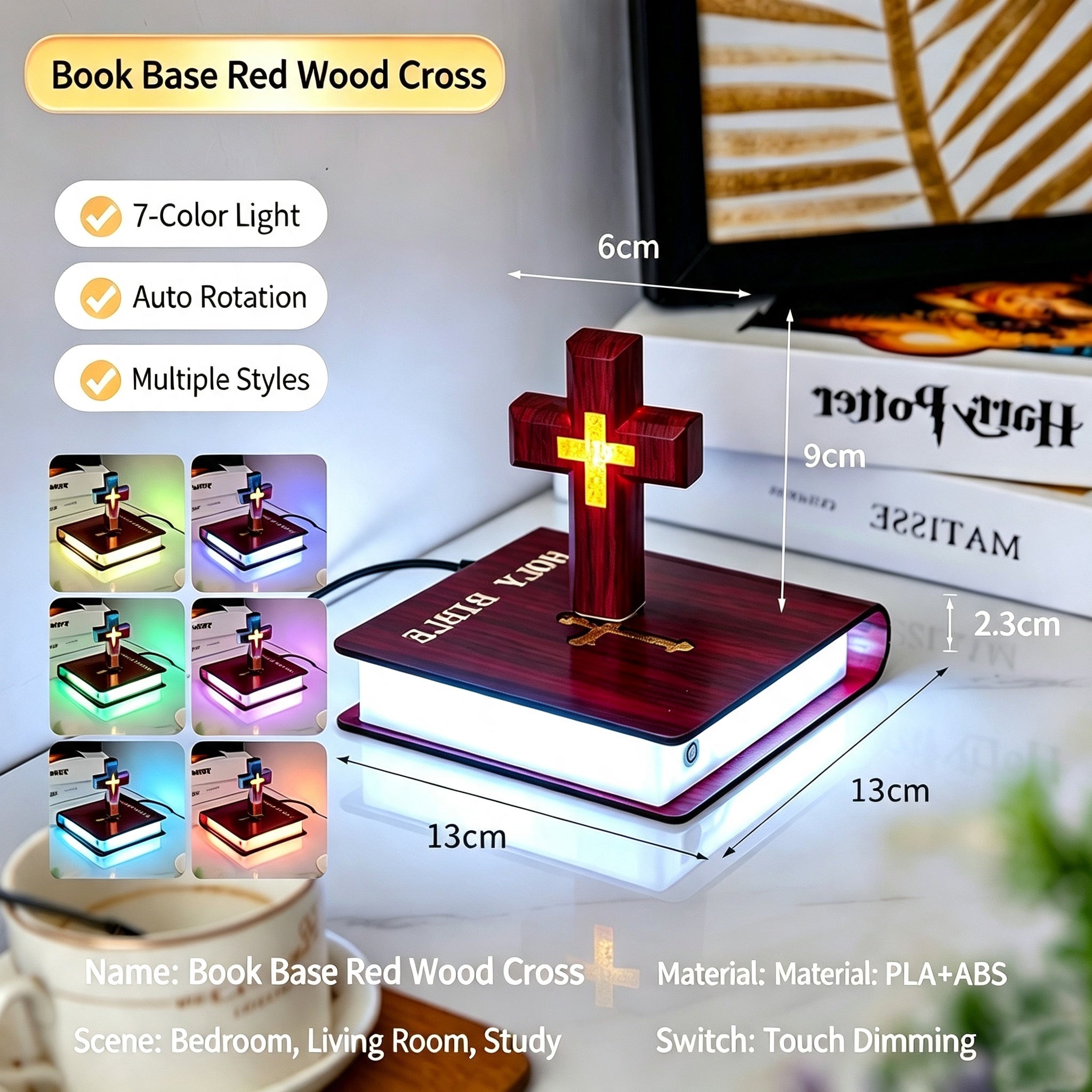 ✝️ Gravity defied! A cross floating and rotating mid-air? Magnetic levitation tech lamp. A desktop miracle that even churches would marvel at✨