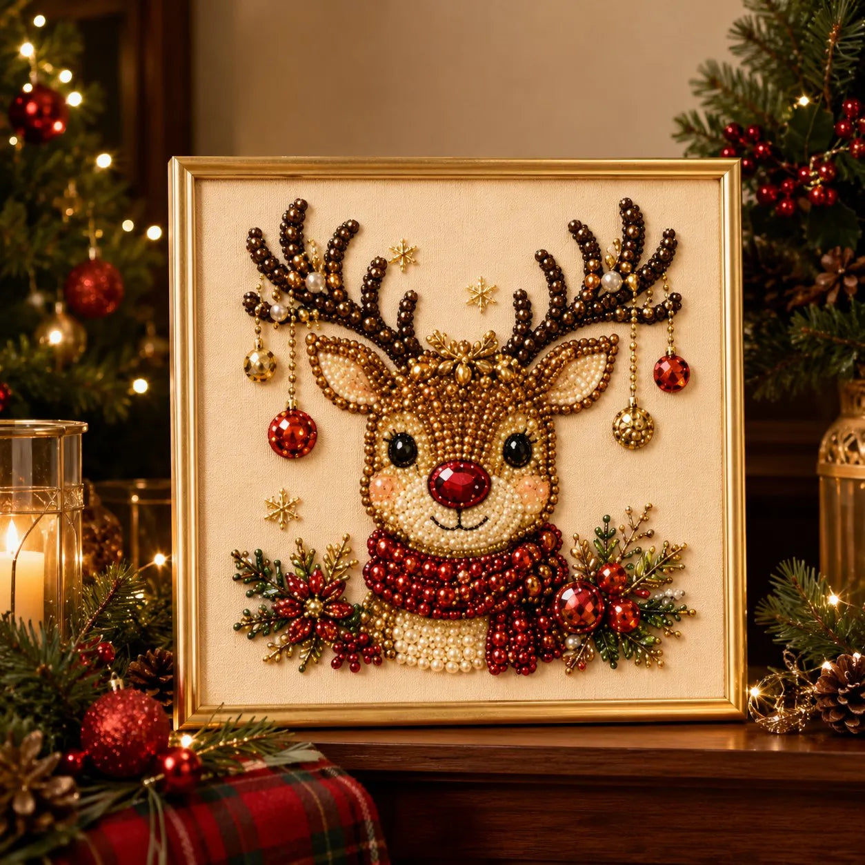 Santa Christmas DIY Pearl Diamond Painting Art Kit