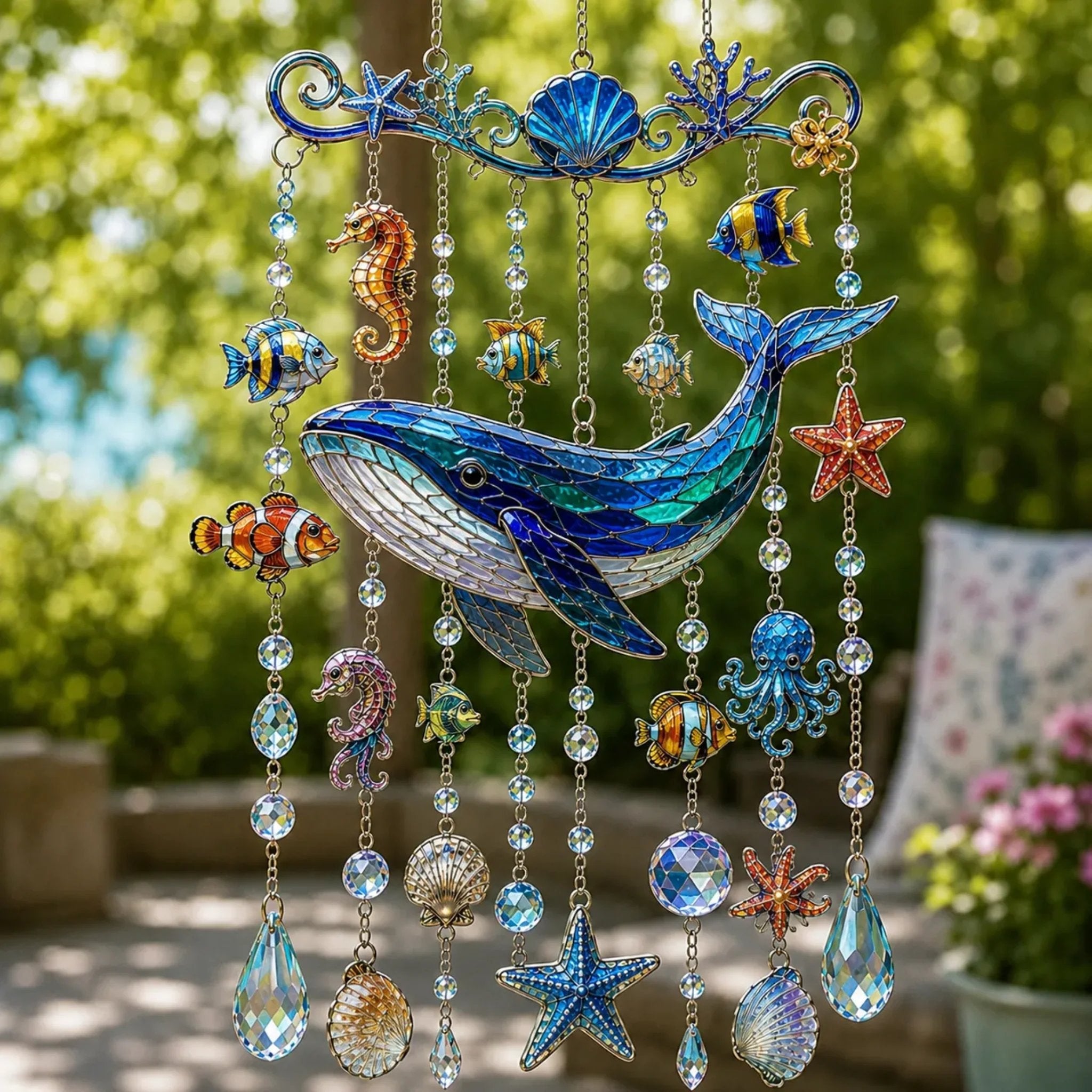 🐋 Ocean-Themed  Wind Chime – Bring the Ocean Glow to Your Garden (📦Buy 2 Free Shipping)