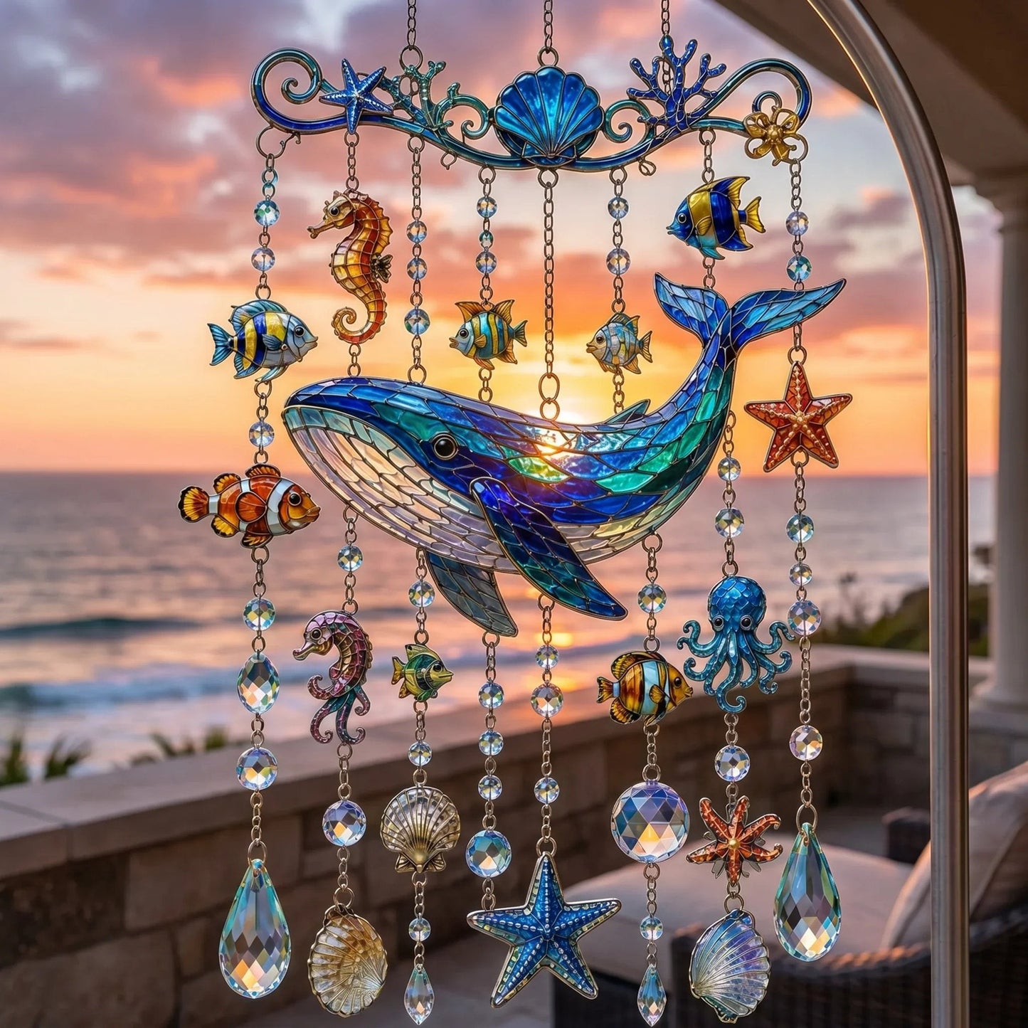 🐋 Ocean-Themed  Wind Chime – Bring the Ocean Glow to Your Garden (📦Buy 2 Free Shipping)