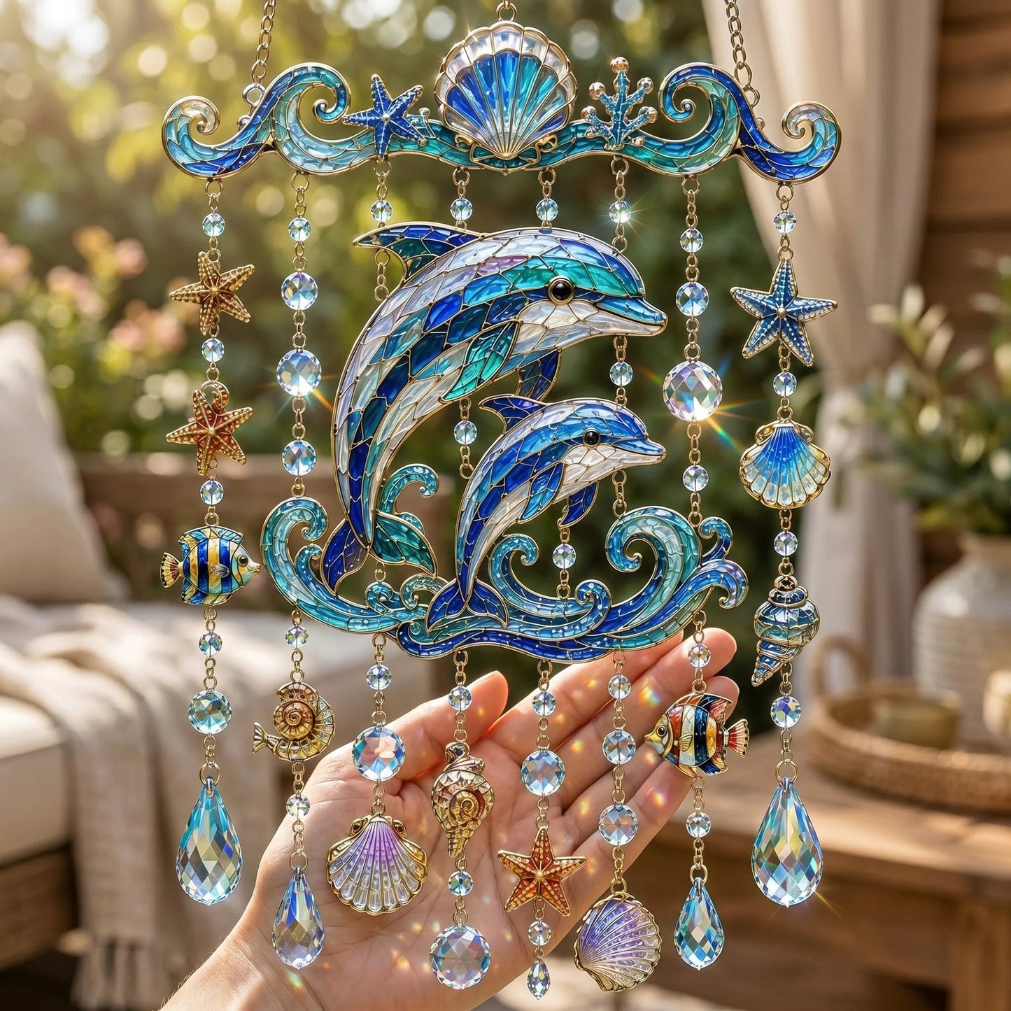 🐋 Ocean-Themed  Wind Chime – Bring the Ocean Glow to Your Garden (📦Buy 2 Free Shipping)