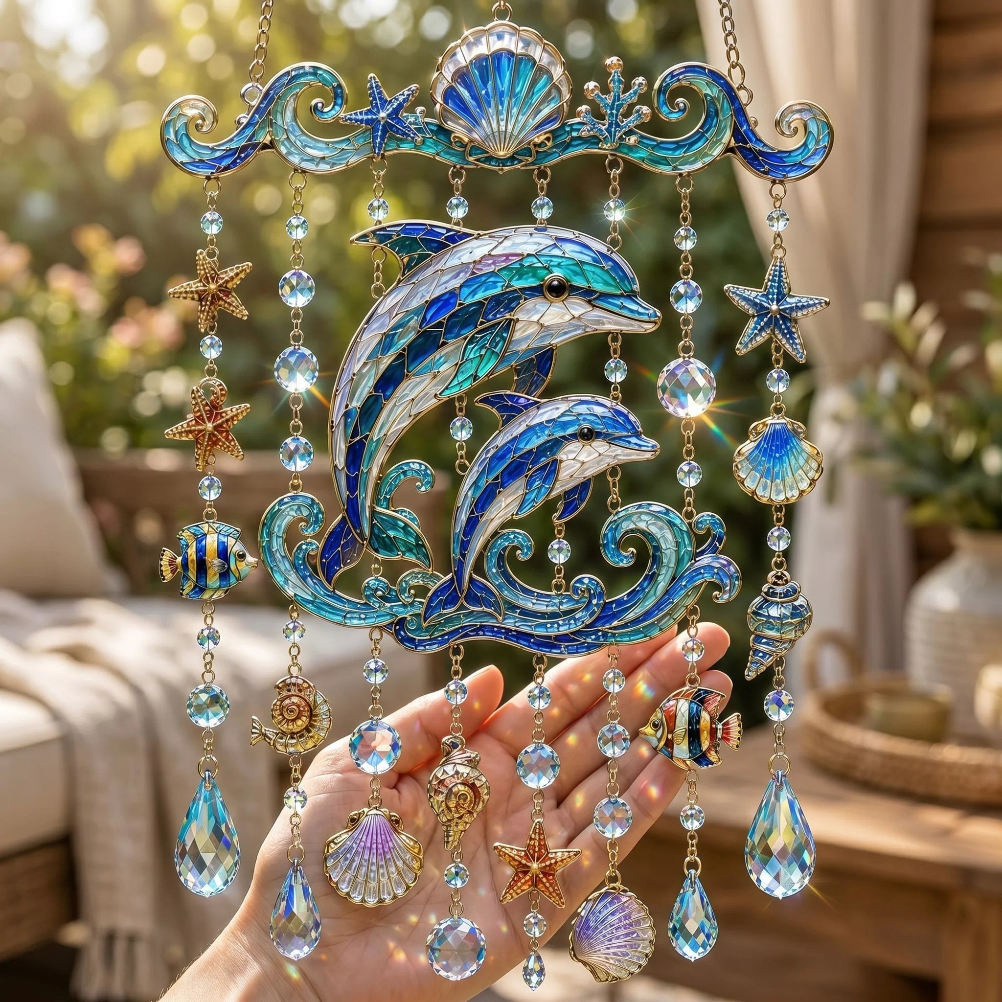 🐋 Ocean-Themed  Wind Chime – Bring the Ocean Glow to Your Garden (📦Buy 2 Free Shipping)