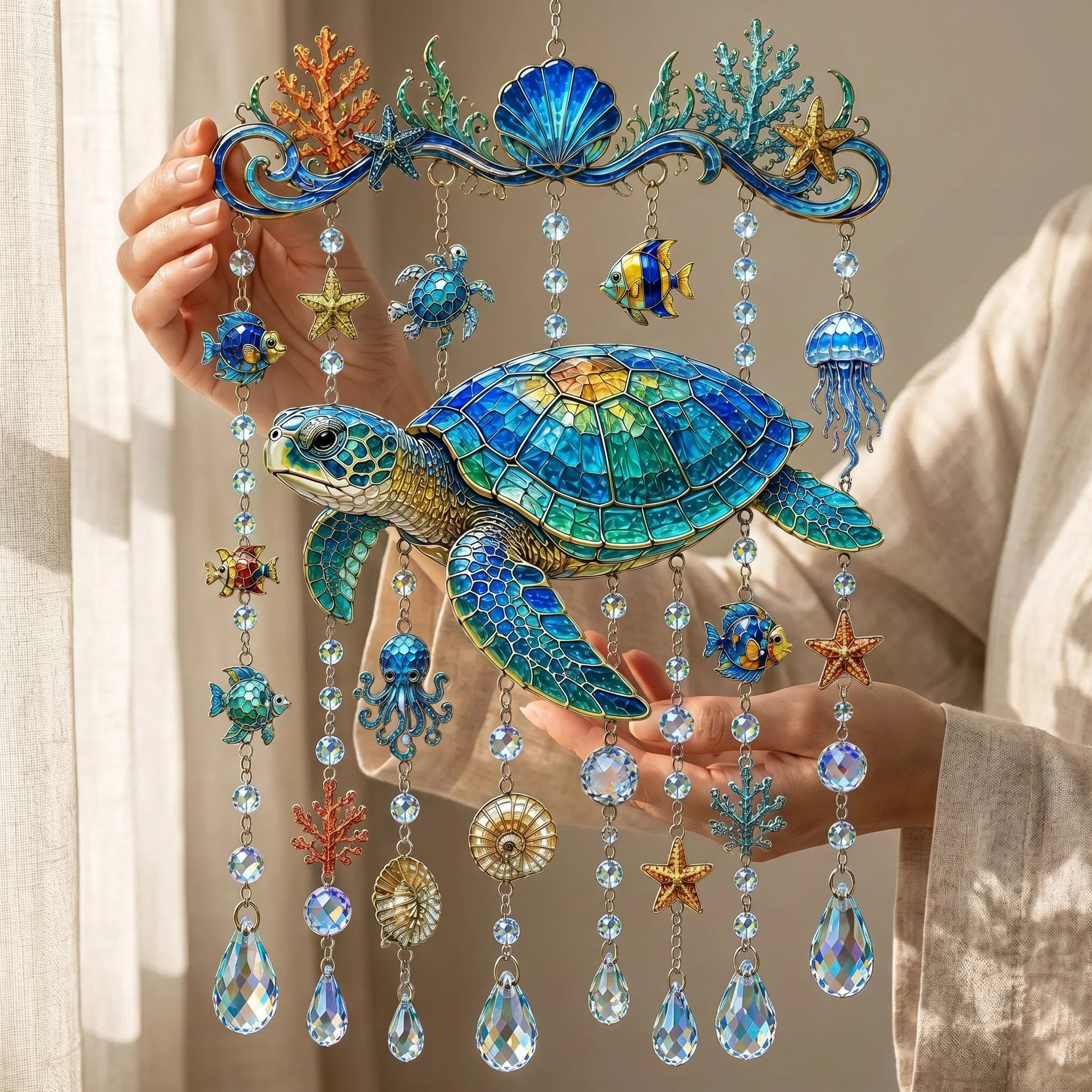 🐋 Ocean-Themed  Wind Chime – Bring the Ocean Glow to Your Garden (📦Buy 2 Free Shipping)