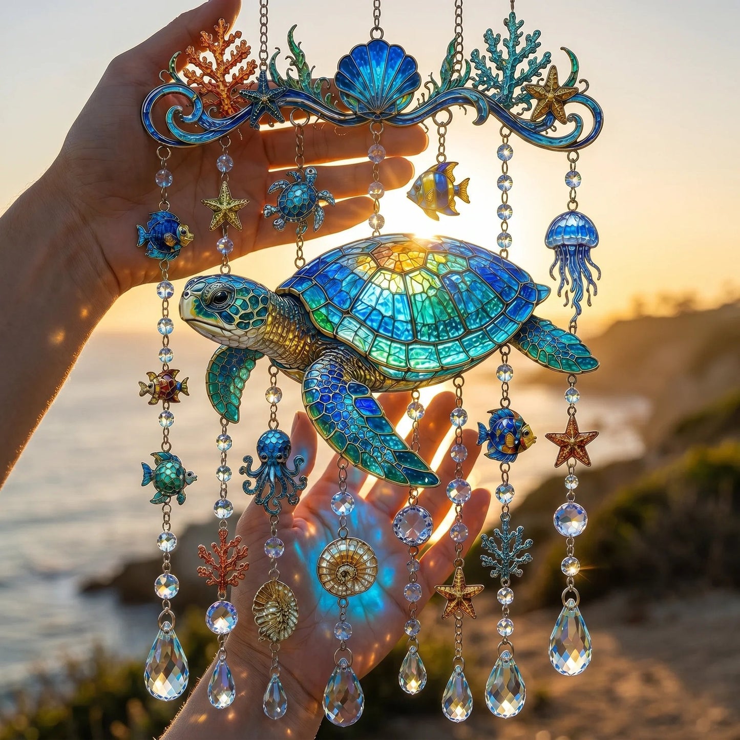 🐋 Ocean-Themed  Wind Chime – Bring the Ocean Glow to Your Garden (📦Buy 2 Free Shipping)