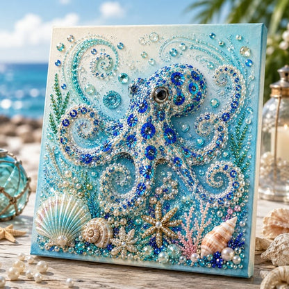 🌊🌊🔥 Last Day Big Sale - 🌊✨ Ocean Theme Pearl Art DIY Kit – Relaxing DIY Craft to Create Stunning Coastal Artwork