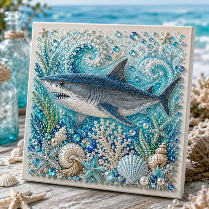 🌊🌊🔥 Last Day Big Sale - 🌊✨ Ocean Theme Pearl Art DIY Kit – Relaxing DIY Craft to Create Stunning Coastal Artwork