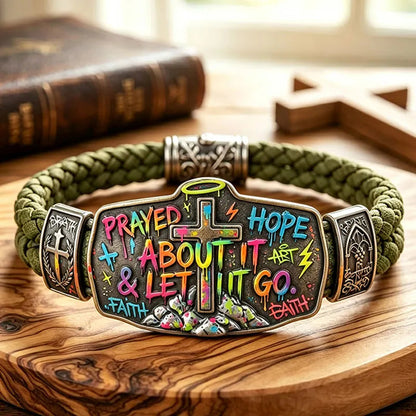 ✝️Faith Over Fear Bracelet – Christian Cross Bracelet Inspired by Isaiah 41:10, Hope, Courage & Divine Strength