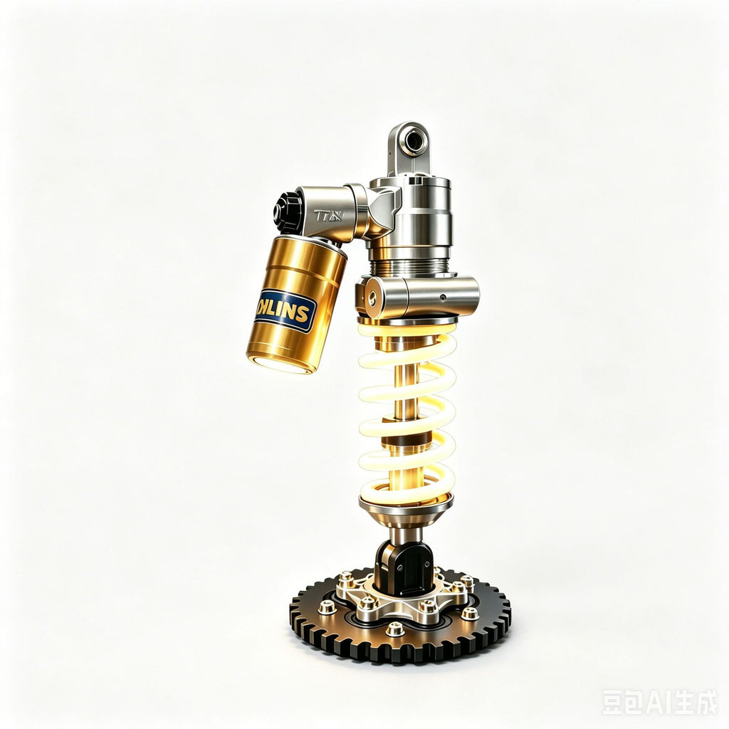 ⚙️ A man's ultimate desktop romance! The shock absorber transforms into a glowing desk lamp. The moment the yellow spring lights up, your gaming setup's vibe is instantly maxed out💡
