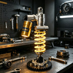 ⚙️ A man's ultimate desktop romance! The shock absorber transforms into a glowing desk lamp. The moment the yellow spring lights up, your gaming setup's vibe is instantly maxed out💡