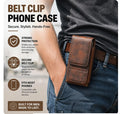 Waist Belt Cell Phone Pouch 📱 Multi-Pocket Leather Holster with Card Holder