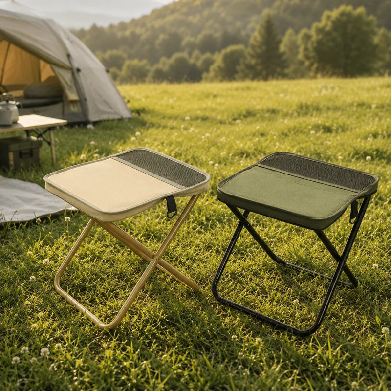 Portable Outdoor Folding Stool, Lightweight Foldable Camping Chair with Carry Bag, Compact Fishing Sketching Travel Stool