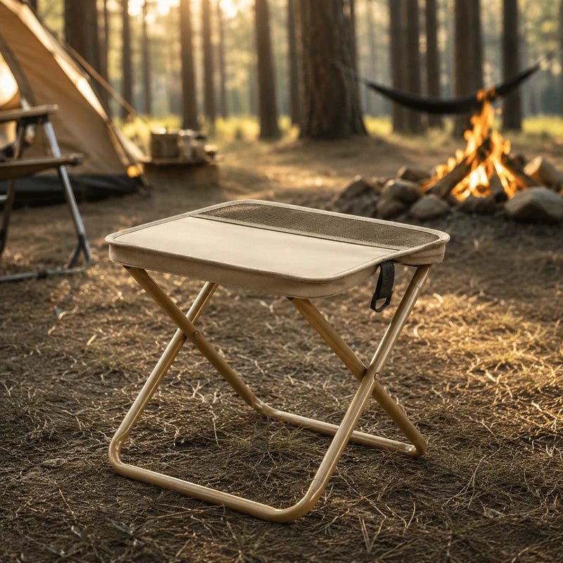 Portable Outdoor Folding Stool, Lightweight Foldable Camping Chair with Carry Bag, Compact Fishing Sketching Travel Stool