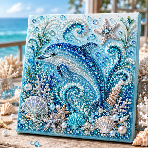 🌊🌊🔥 Last Day Big Sale - 🌊✨ Ocean Theme Pearl Art DIY Kit – Relaxing DIY Craft to Create Stunning Coastal Artwork