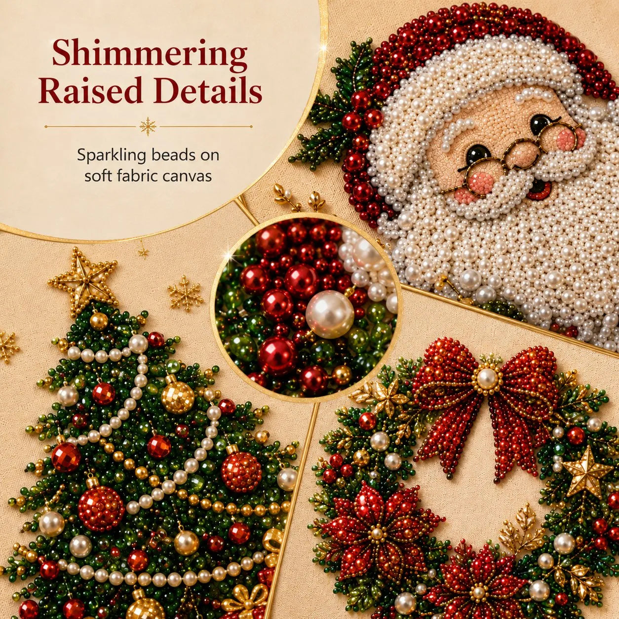 Santa Christmas DIY Pearl Diamond Painting Art Kit