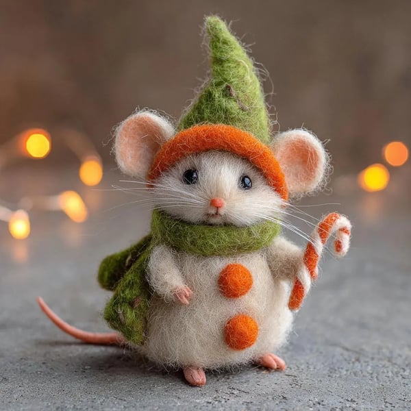 🎁🐭 Deluxe Handmade Felt Mouse | Cozy Decor & Heartwarming Gift ✨