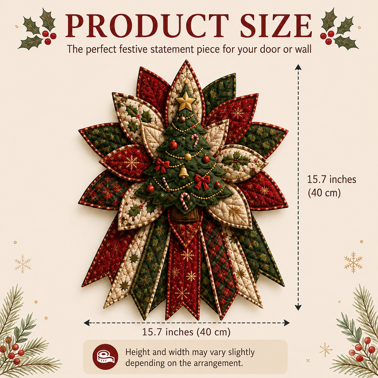 Beginner-Friendly Oversized Christmas Character Quilted Door Hanger Sewing Kit