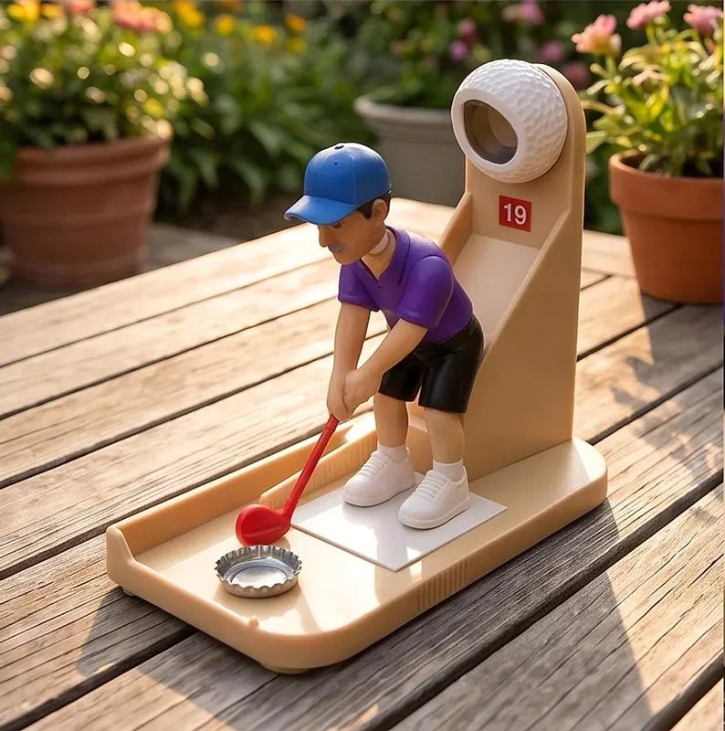 Golfer-Shaped Bottle Opener – Fun "Swing" Beer Opener, Novelty Gift for Golf Enthusiasts, Bar Tabletop Ornament