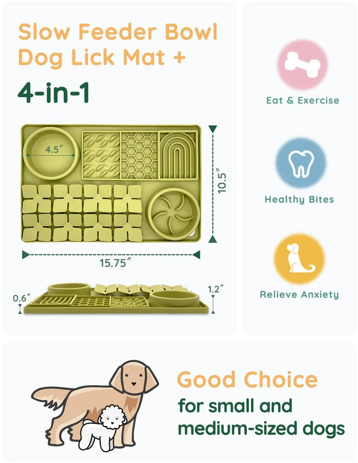 🐶 Is your dog eating like a vacuum cleaner, vomiting right after? Switch to this all-in-one slow-feeding & water mat! Partitioned for wet food and water, now they eat so gracefully🍲✨